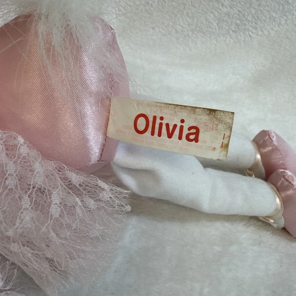Russ Berrie Olivia Ostrich Ballerina Plush Pink Tutu White Bird 7419